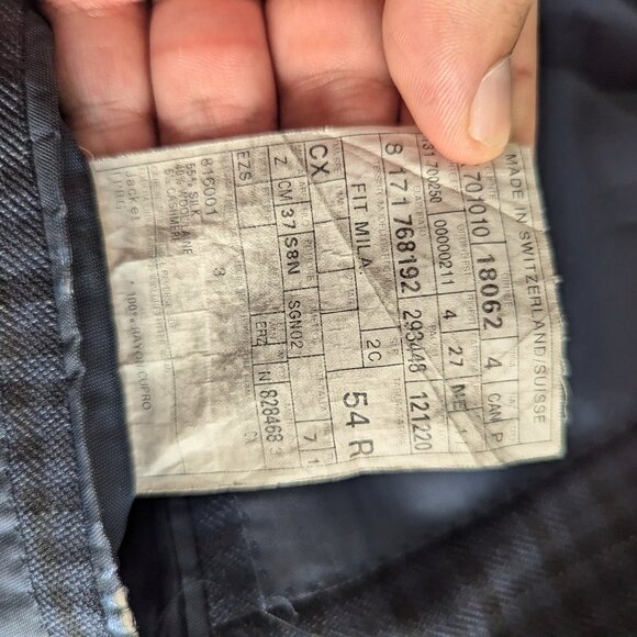 ERMENEGILDO ZEGNA - Silk blend check jacket - Sz 54 - Picture 10 of 11
